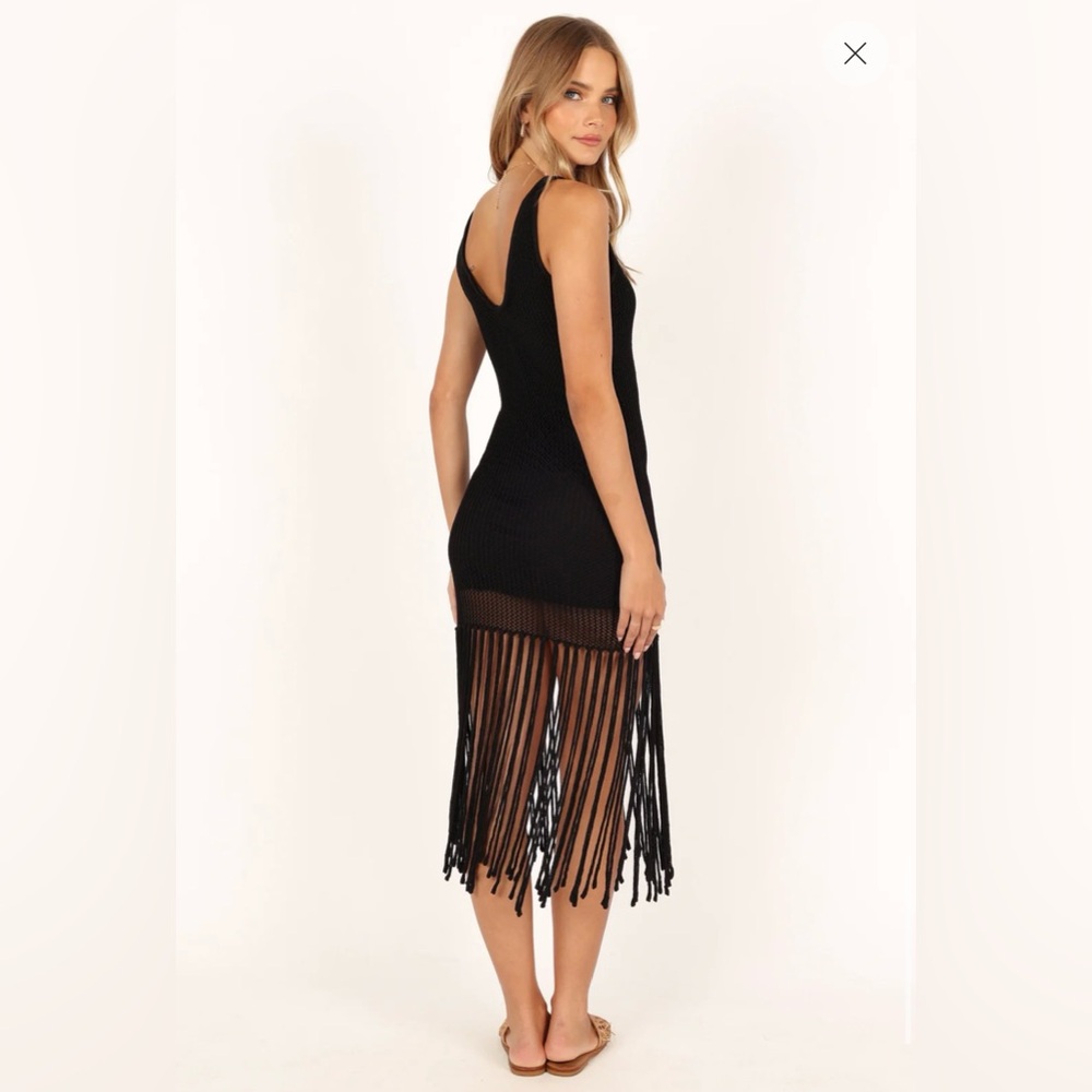 Petal & Pup Black Carlito Midi Dress